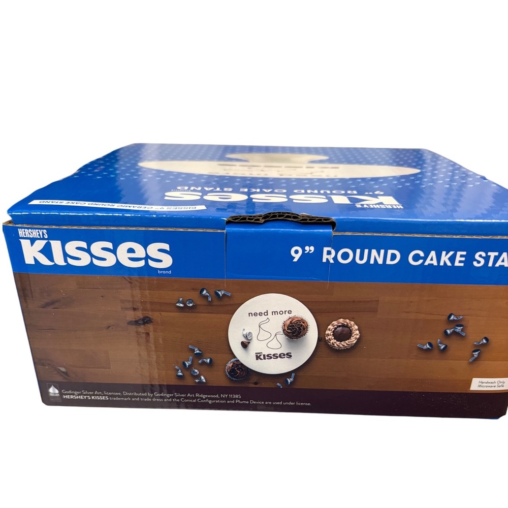 Hersheys Kisses 9 Inch Ceramic Round Cake Stand Dessert Display - Picture 2 of 3